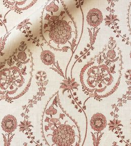 Delfyn Paisley Fabric by Ian Sanderson Rosewood