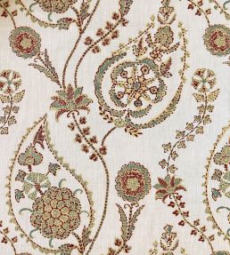 Delfyn Paisley Fabric by Ian Sanderson Sorrel