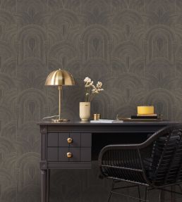 Delicacy Wallpaper by Caselio Noir Or