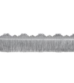 Delicat Silk Cut Fringe Trimming by Samuel & Sons Platinum