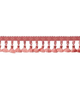 Delicat Silk Tassel Fringe Trimming by Samuel & Sons Coral