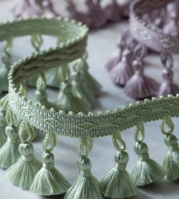 Delicat Silk Tassel Fringe Trimming by Samuel & Sons Honeydew