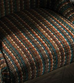 Delina Fabric by Osborne & Little Chocolate/Terracotta/Gold
