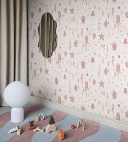 Della Wallpaper by Sandberg Pink
