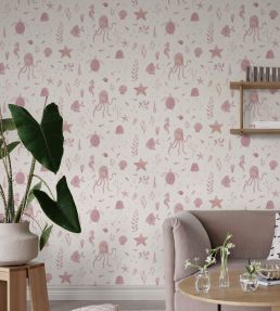 Della Wallpaper by Sandberg Pink