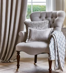 Delphine Fabric by Prestigious Textiles Silver