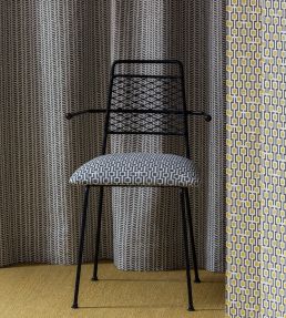 Delphine Fabric by Vanderhurd Azure/Natural