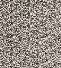 Delvoye Velvet Fabric by Clarke & Clarke Noir