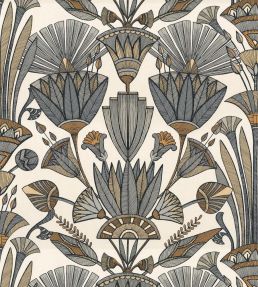 Denderah Wallpaper by Casamance Blanc/Mordore