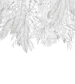 Descendant Jungle Mural by Caselio Noir et blanc