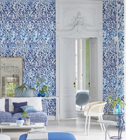 Arabesque Wallpaper by Designers Guild Cobalt