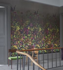 Indian Sunflower Mural by Designers Guild Graphite