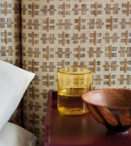 Dex Fabric by Jane Churchill Ochre/Charcoal