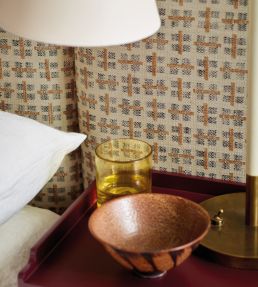 Dex Fabric by Jane Churchill Ochre/Charcoal