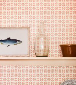 Dex Wallpaper by Jane Churchill Aqua