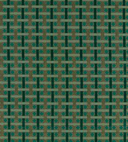 Diamond check Fabric by Zoffany Poison