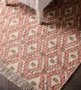 GP & J Baker Diamond Trellis rug Pink/Green BA50021.1.0 Pink/Green