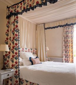Dianthus Fabric by Molly Mahon Indigo/Iron