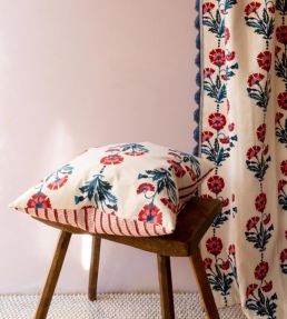 Dianthus Cushion 50 x 50cm by Molly Mahon Midnight Iron