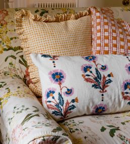Dianthus Fabric by Molly Mahon Rust/Rose