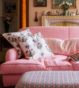 Dianthus Fabric by Molly Mahon Rust/Rose