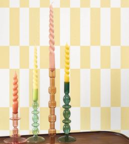 Diner Wallpaper by Casadeco Jaune Lemon