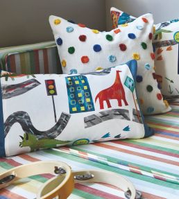 Dino City Fabric by Prestigious Textiles Rainbow
