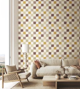 Disco Check Wallpaper by Ohpopsi Chocolate Mix