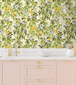 Disco Lemons Wallpaper by Brand McKenzie Cotton