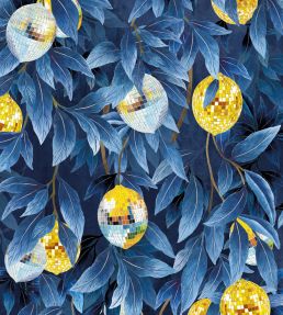 Disco Lemons Wallpaper by Brand McKenzie Deep Ocean