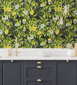Disco Lemons Wallpaper by Brand McKenzie Slate