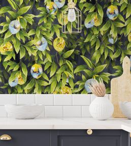 Disco Lemons Wallpaper by Brand McKenzie Slate
