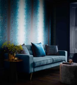 Disperse Wallpaper by Clarke & Clarke Teal