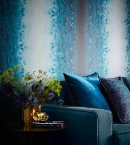 Disperse Wallpaper by Clarke & Clarke Teal