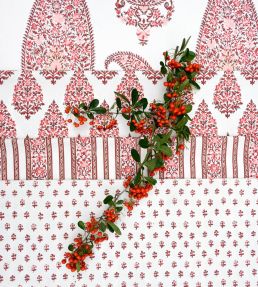 Ditzy Fabric by Titley and Marr Scarlet & Coral