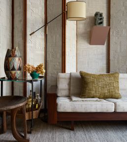 Dodoma Fabric by Christopher Farr Cloth Aqua