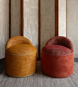 Dodoma Fabric by Christopher Farr Cloth Aqua