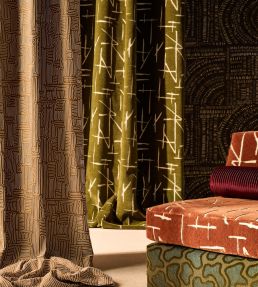 Dolmens Velvet Fabric by Harlequin Midnight