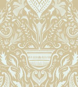 Domas Wallpaper by Tres Tintas Beige / Light blue