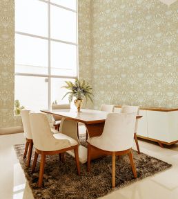 Domas Wallpaper by Tres Tintas Beige / Light blue