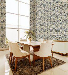 Domas Wallpaper by Tres Tintas Beige / Blue