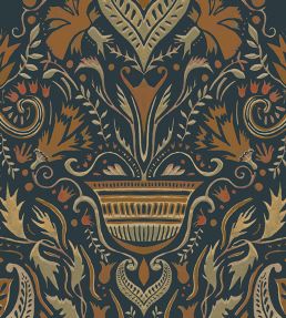 Domas Wallpaper by Tres Tintas Blue