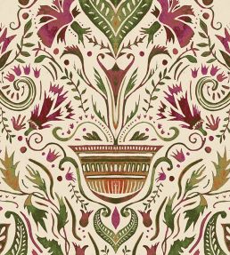 Domas Wallpaper by Tres Tintas Beige / Red