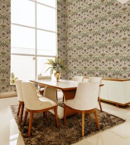 Domas Wallpaper by Tres Tintas Beige / Red