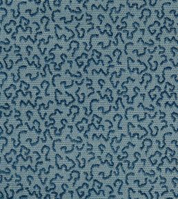 Domino Velvet Fabric by Zoffany Blue Stone