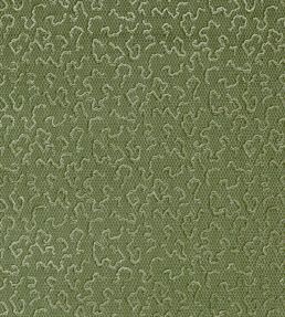 Domino Velvet Fabric by Zoffany Deep Fern