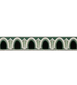 Dorian Velvet Border Trimming by Samuel & Sons Evergreen