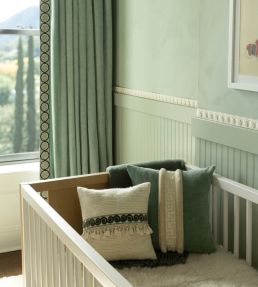 Dorian Velvet Border Trimming by Samuel & Sons Evergreen
