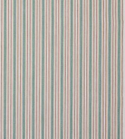 Dorney Stripe Fabric by Colefax and Fowler Red/Forest