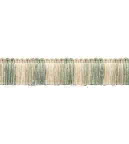Dorset Blocked Brush Fringe Trimming by Samuel & Sons Aquamarine